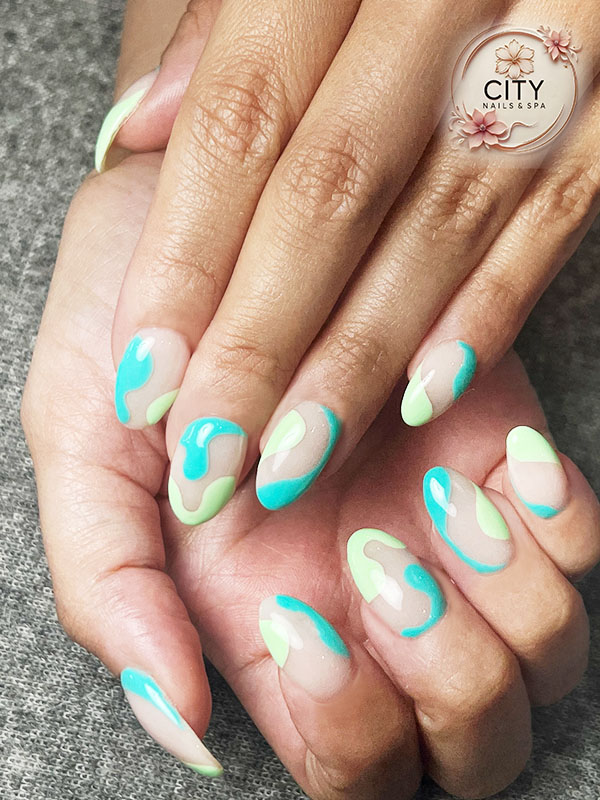 Elegant nail design with jewels and accents